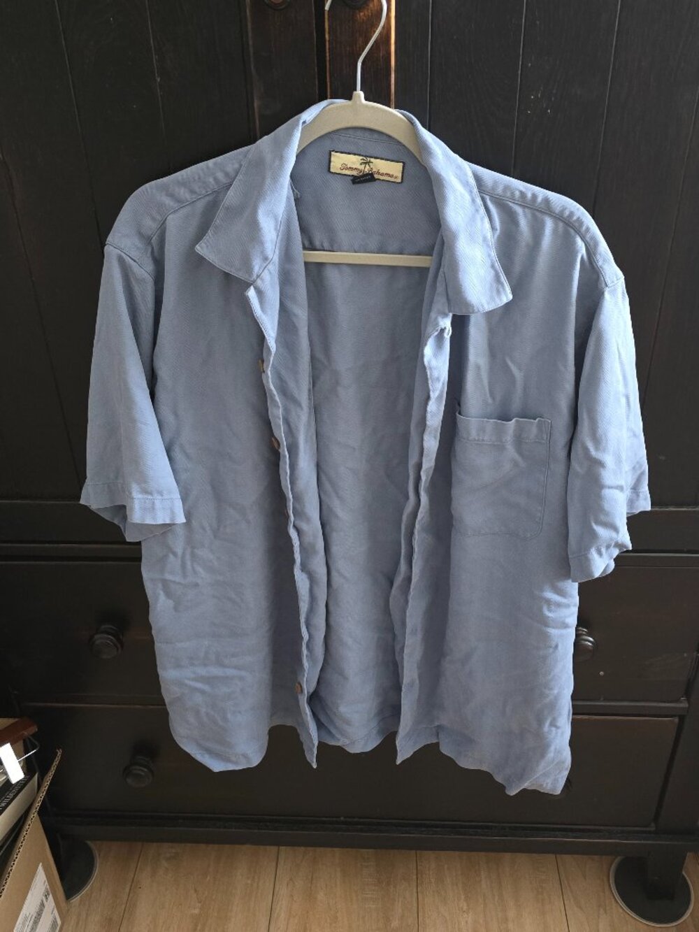 Tommy Bahama x Harley Davidson Blue Pure Silk Button Down Front Size M